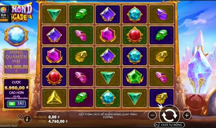 Giao diện chơi Nổ Hũ Kim Cương Xoso66